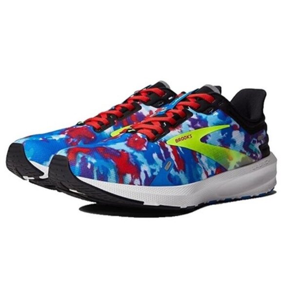 Brooks Launch 9 Mens Running Shoes Size 9.5 Multicolor Tie-Dye Lightweight Athle - Picture 1 of 9